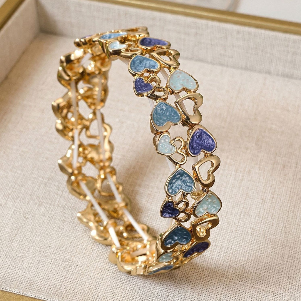 Blue Hearts Bracelet