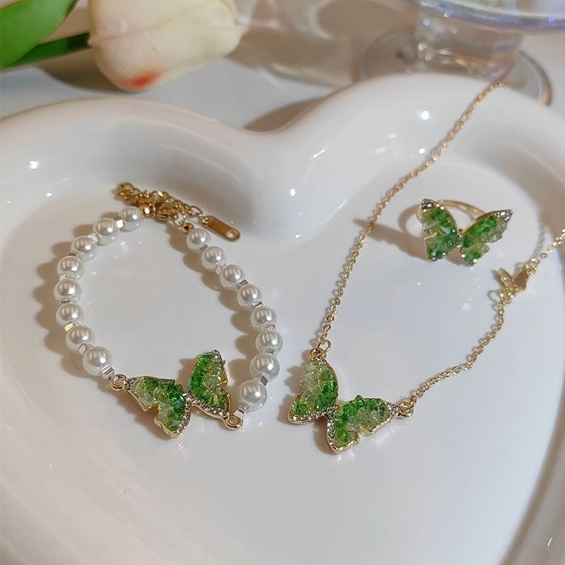 Green Butterfly Dreamy Jewel Set