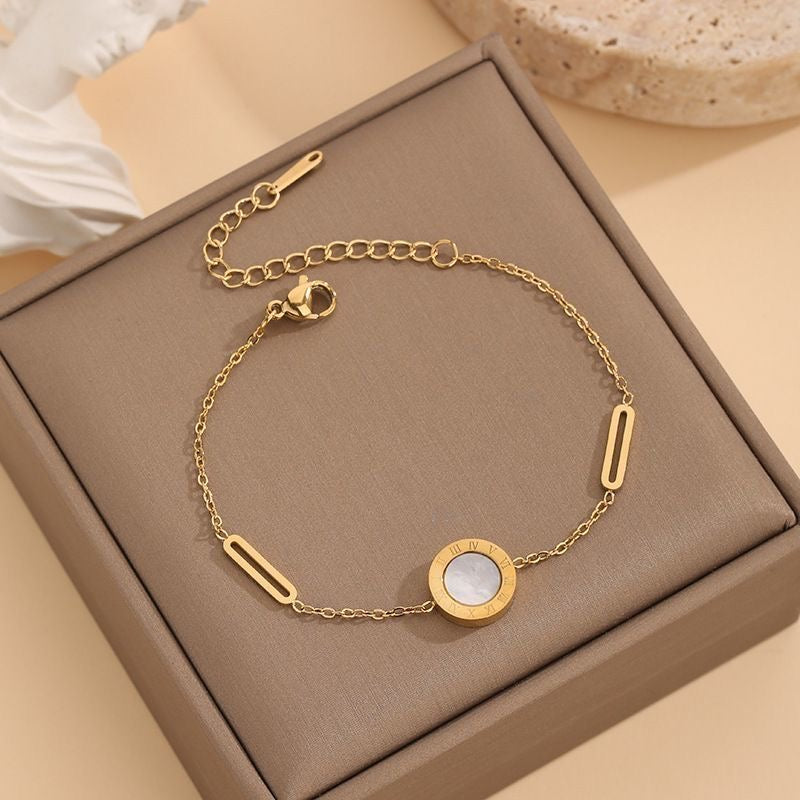 White Two-Sided Roman Numeral Jewel Set