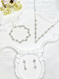 Sparkling Shiny White Zircon Jewel Set