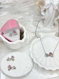 Pink Bow Shiny Jewel Set