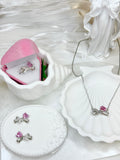 Pink Bow Shiny Jewel Set