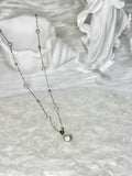Starry Night White Pearl Chain Necklace