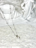 Starry Night White Pearl Chain Necklace