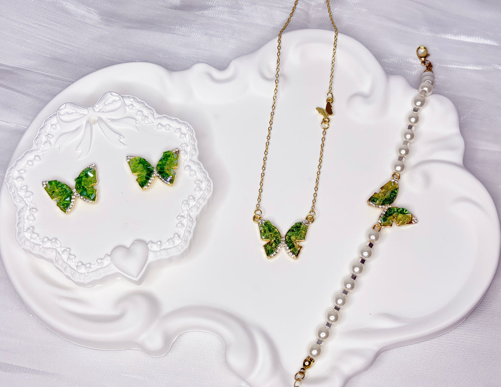 Green Butterfly Dreamy Jewel Set