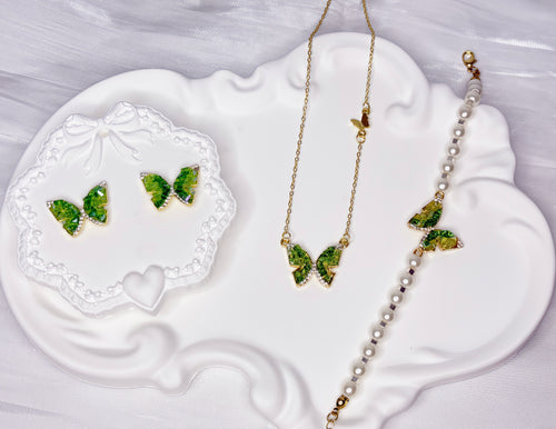 Green Butterfly Dreamy Jewel Set