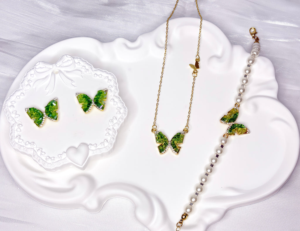 Green Butterfly Dreamy Jewel Set