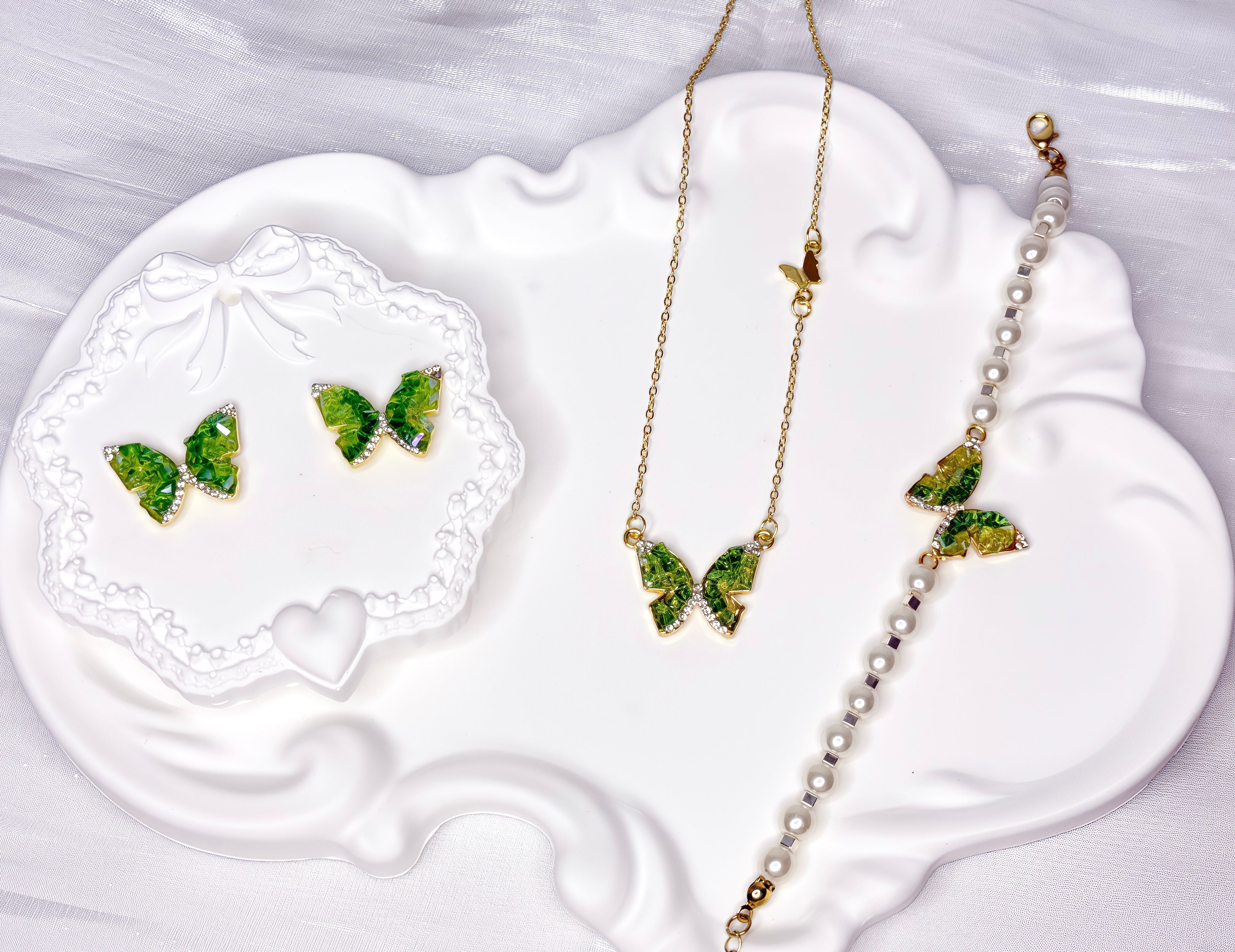 Green Butterfly Dreamy Jewel Set