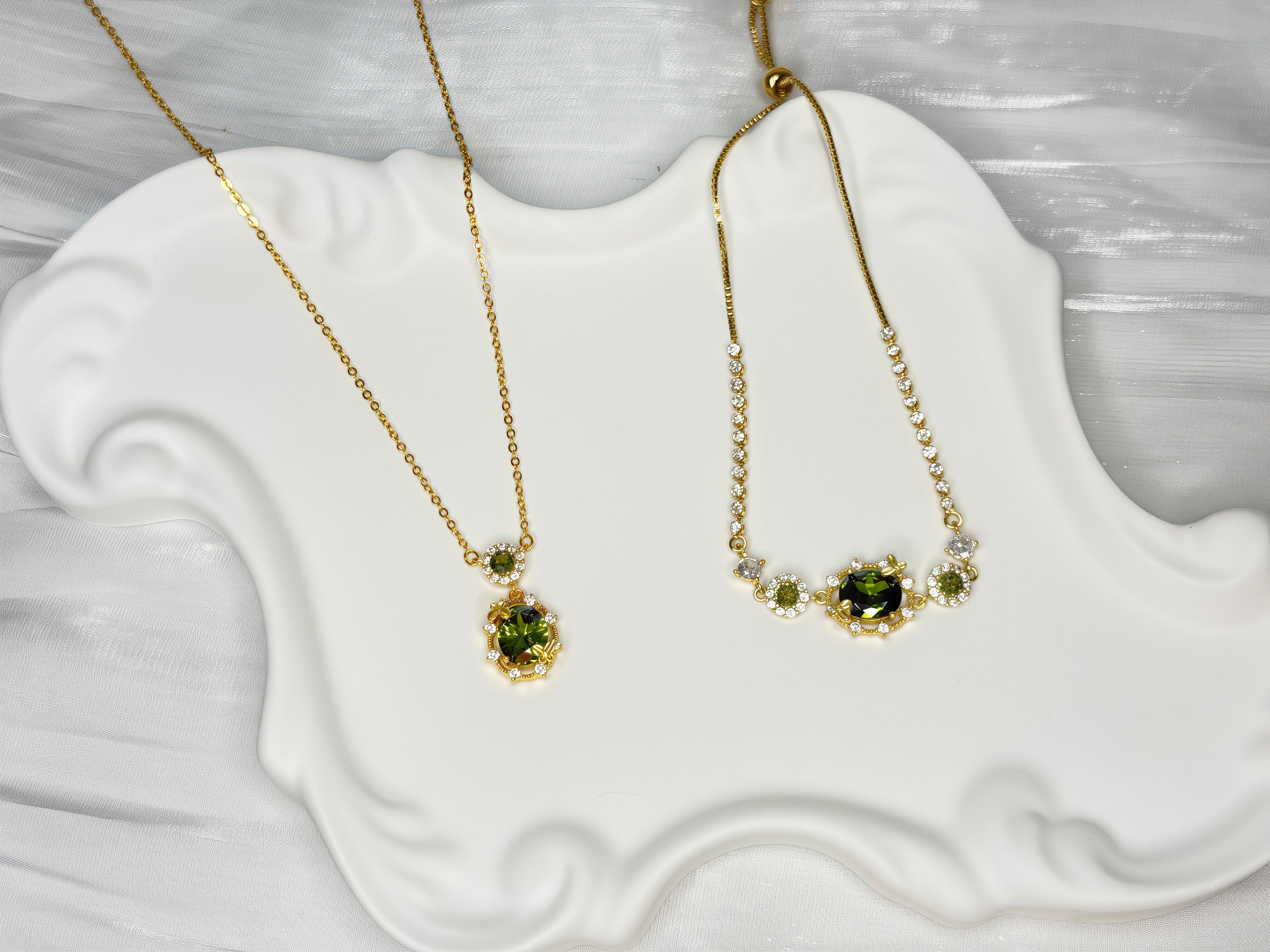 Garden Green Emerald Jewel Set