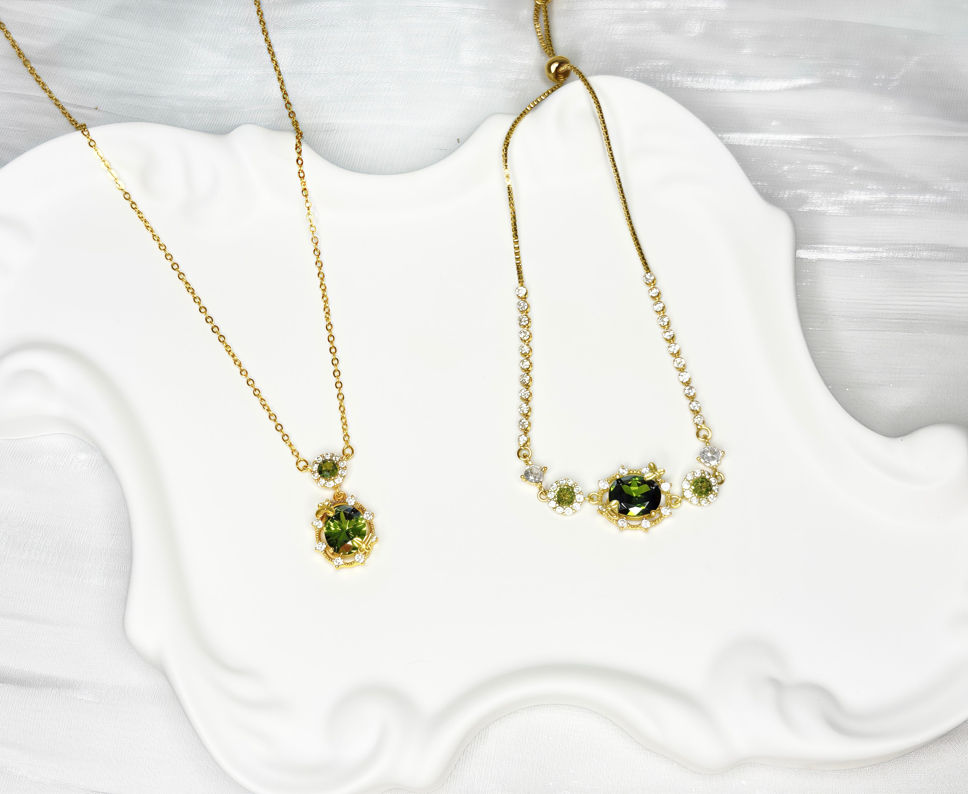 Garden Green Emerald Jewel Set