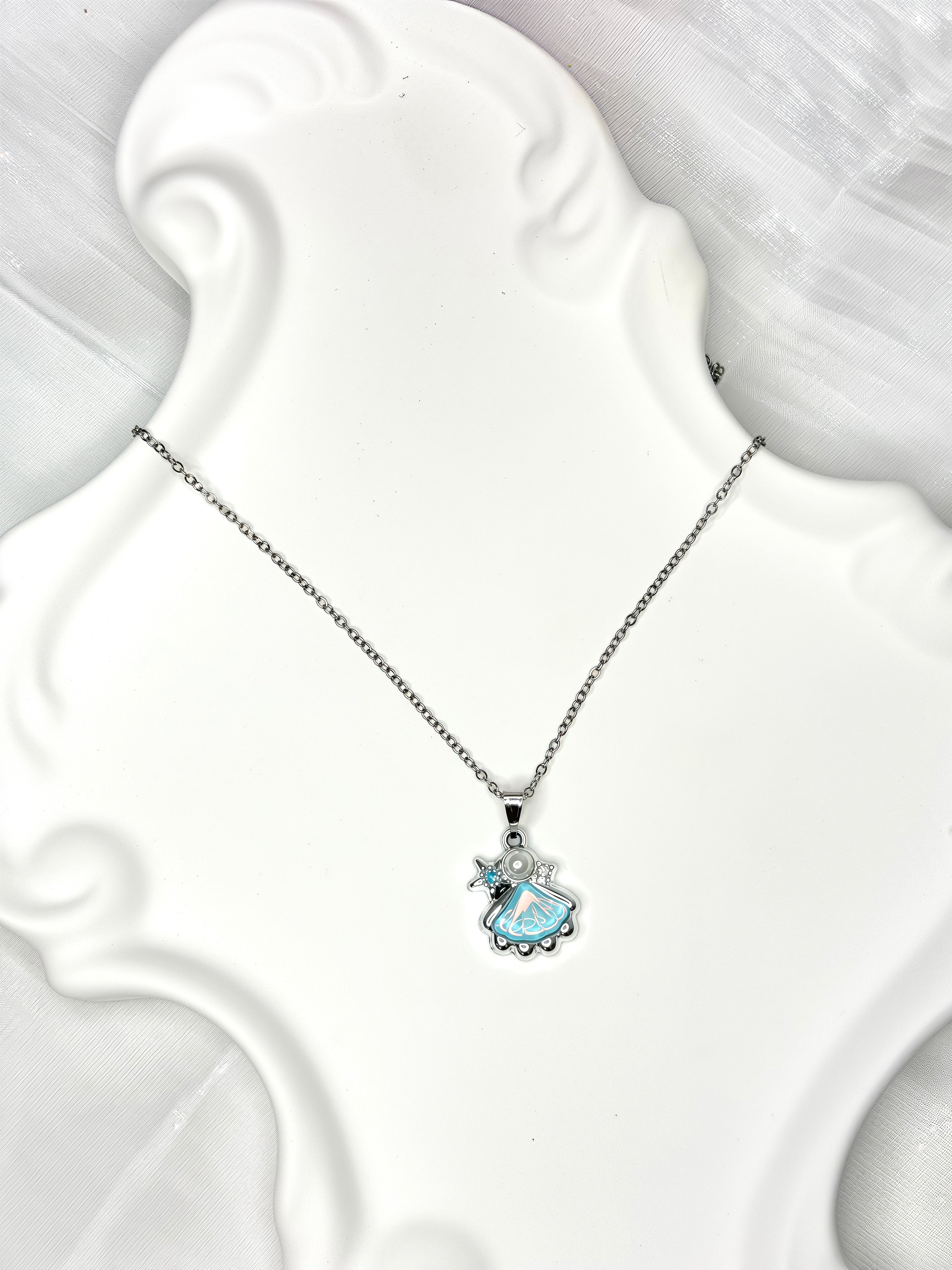 Ocean Blue Seashell Necklace