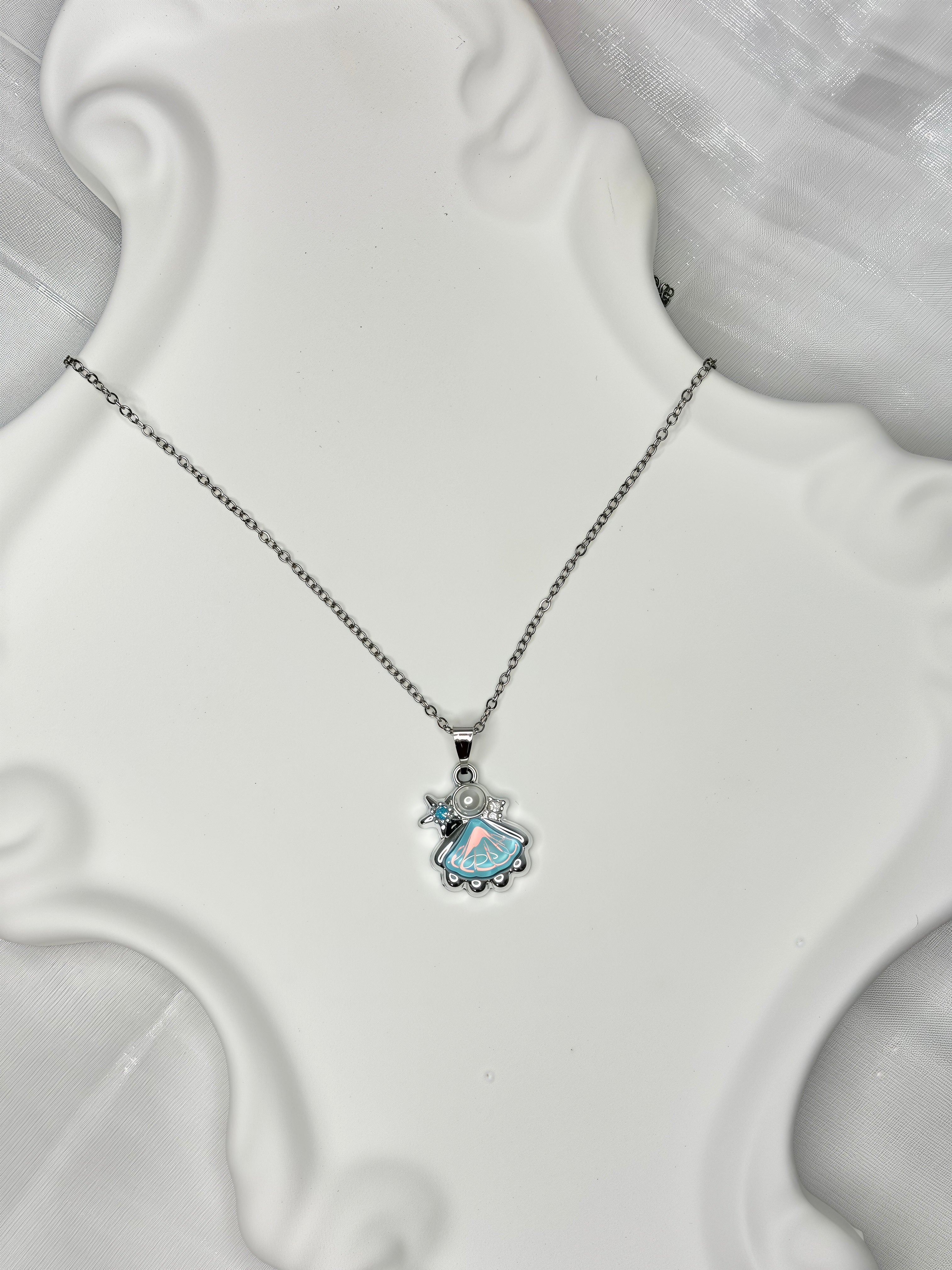 Ocean Blue Seashell Necklace