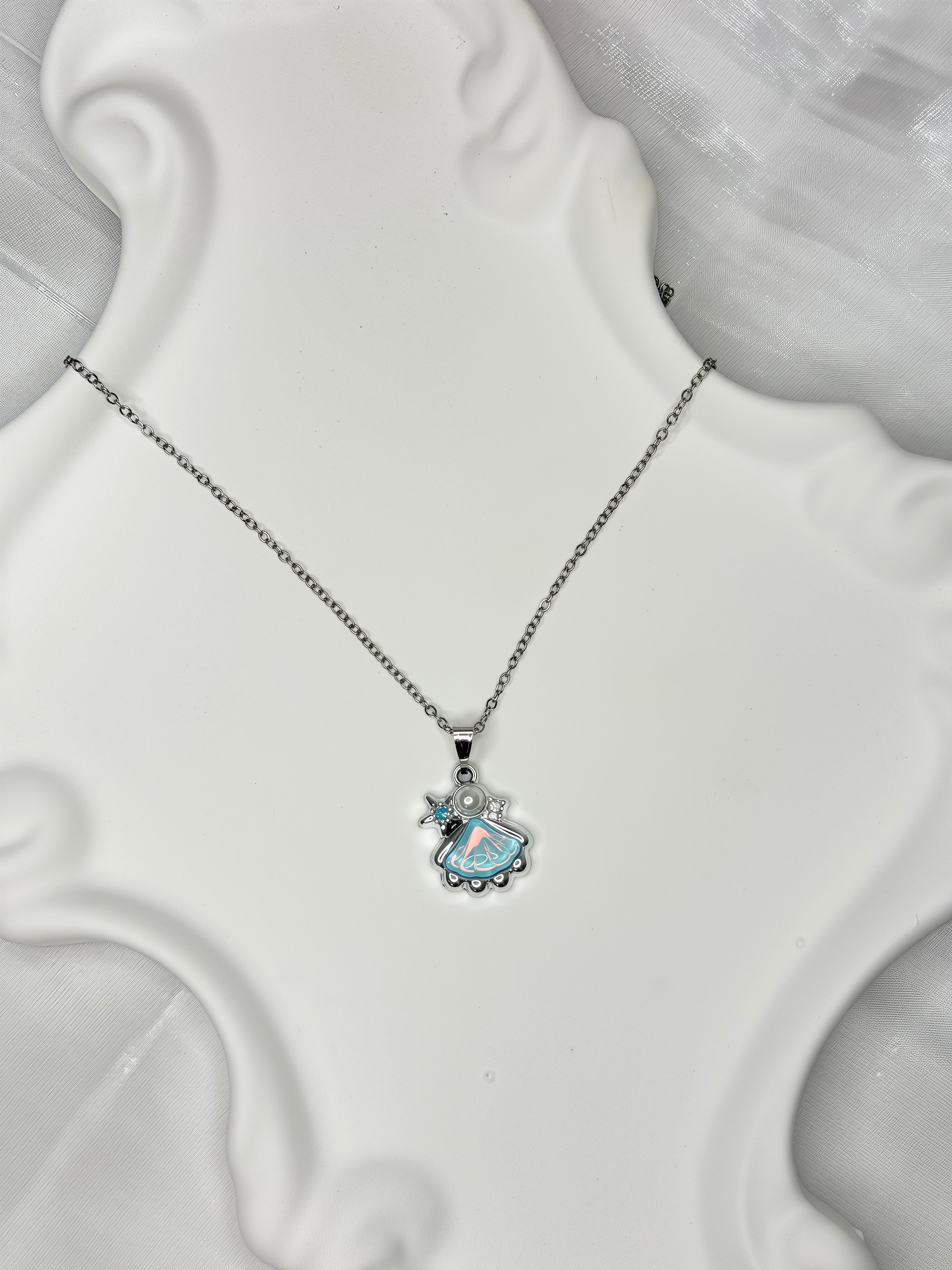 Ocean Blue Seashell Necklace