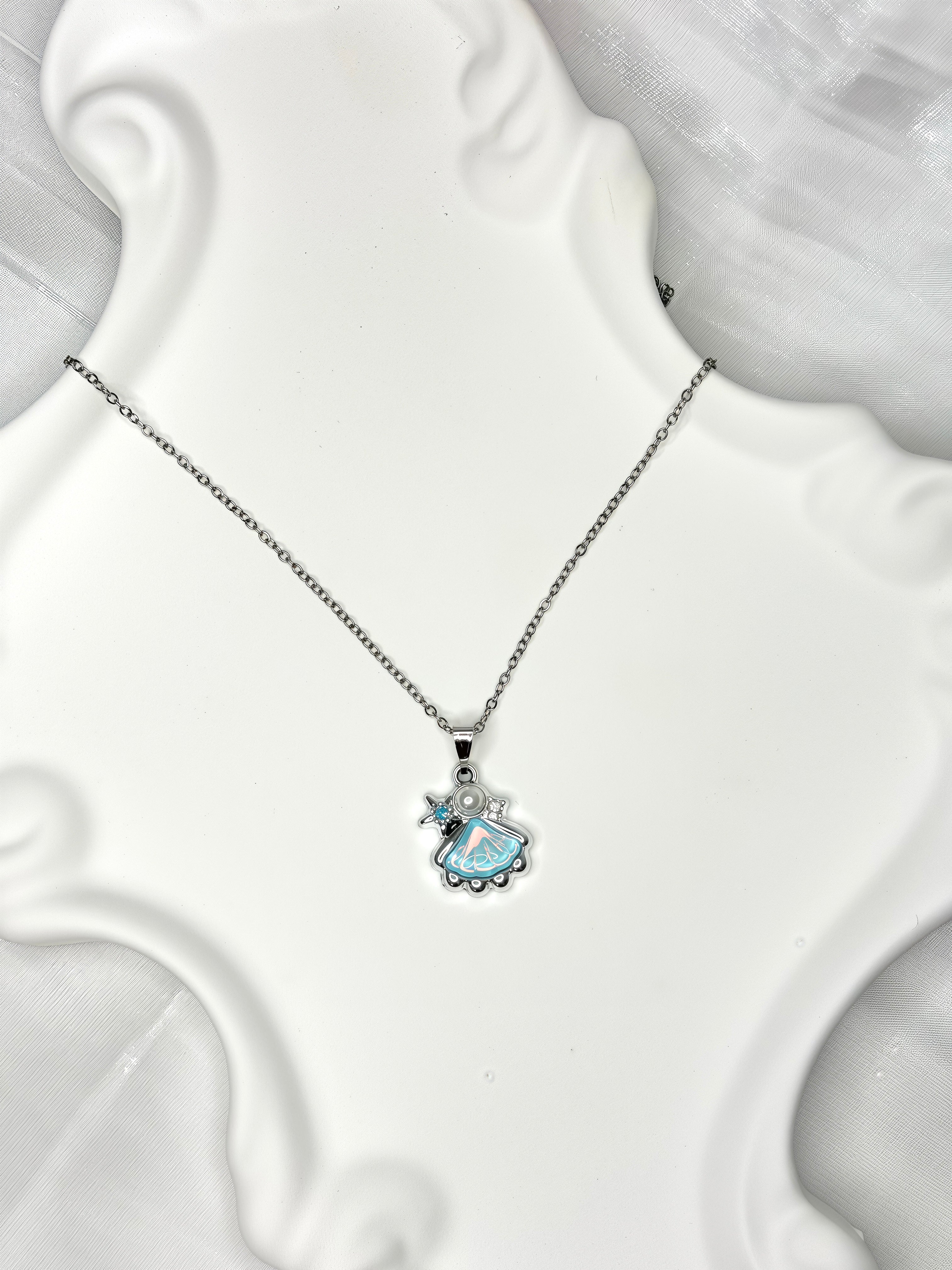 Ocean Blue Seashell Necklace