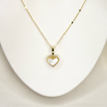 Two-sided White and Red Heart Shape Necklace