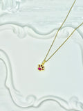 Paw Print Pink Zircon Necklace