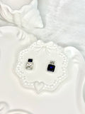 Heart of the Ocean Square-Cut Blue Zirconia Earrings