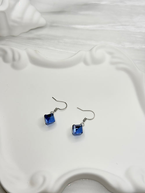 Blue Aurora Square Earrings