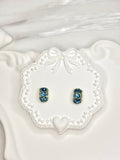 Sparkling Blue Zircon Earrings