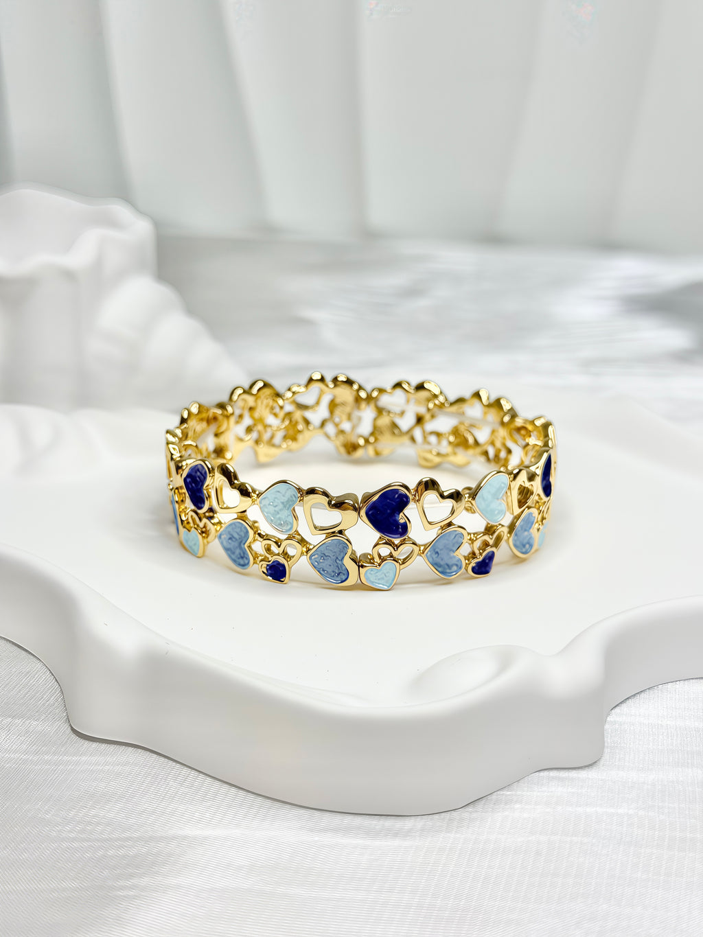 Blue Hearts Bracelet