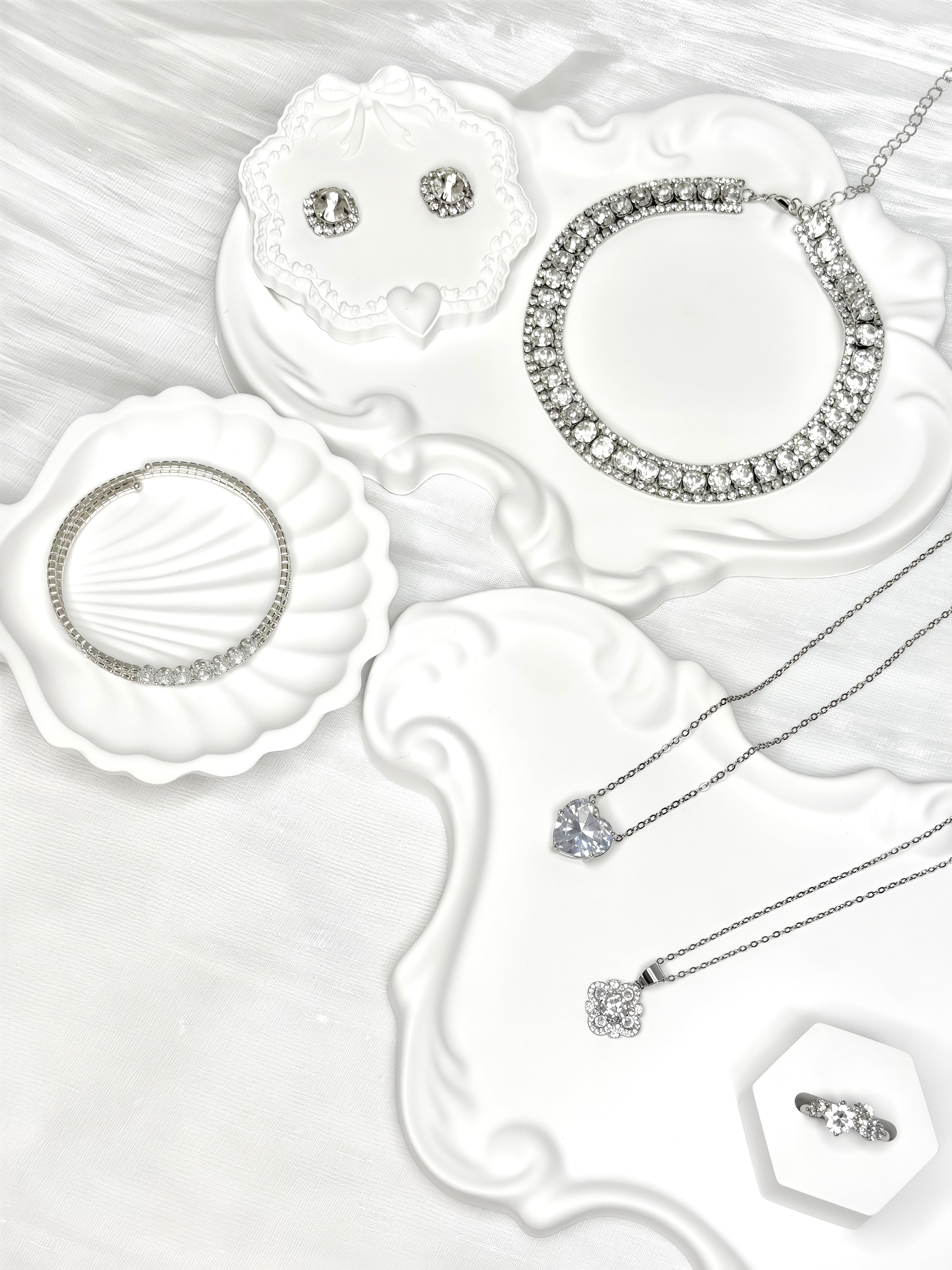 White Shiny Jewel Set