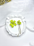 Fresh Green Floral Tassel Earrings