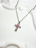 Pink Cross Necklace
