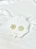 White Rose Earrings
